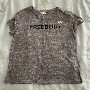 Sundry Freedom T Shirt Grey